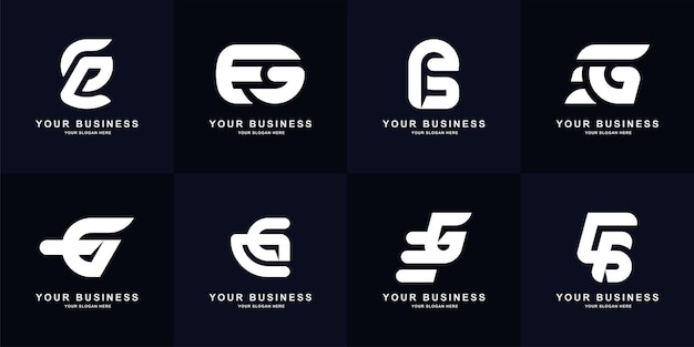 Collection letter EG or GE monogram logo design