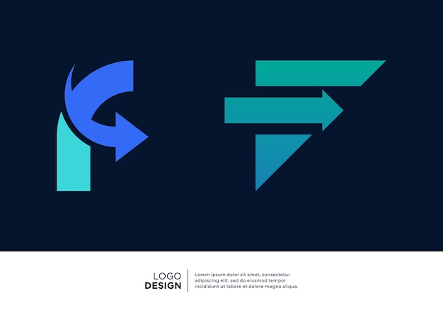 Collection of Letter F Logo designs for business finance and investment