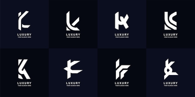 Collection letter K monogram logo design