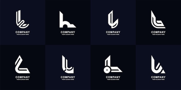 Premium Vector | Collection letter l monogram logo design