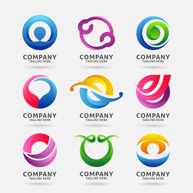 Collection of Letter O modern logo design