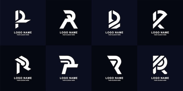 Lettera di sollecito r monogramma logo design