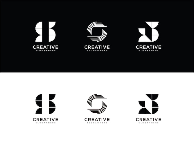 Vector collection of letter s logo design bundle inspiration