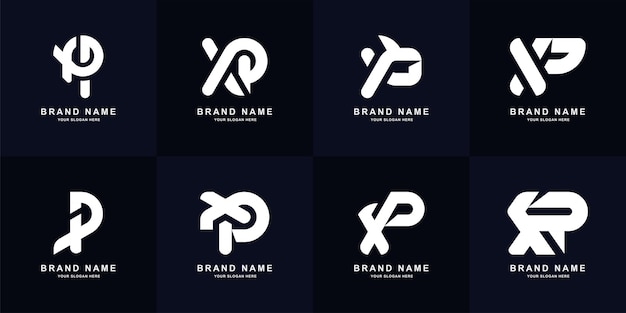 Collection letter XP or PX monogram logo design