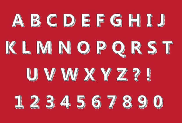 文字と数字のコレクション