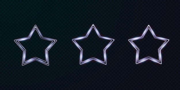 Collection of light star neon frames