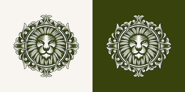 коллекция логотипа головы льва