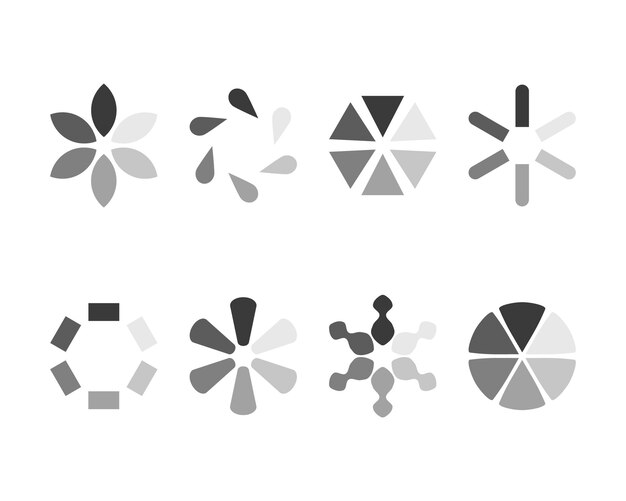collection loading bar status icon vector illustration set loaded icons download progress upload