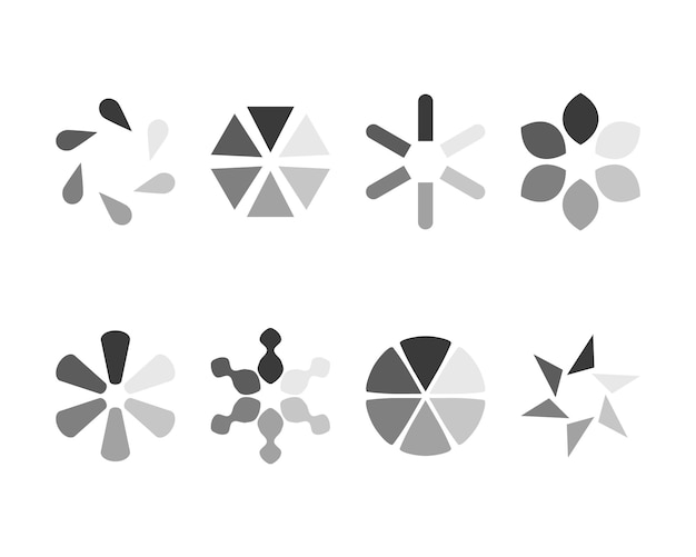 collection loading bar status icon vector illustration set of vector loaded icons download progress