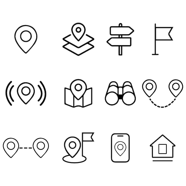 Collection of Location and Navigation Icons