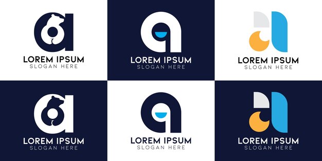 Vector collection of a logo templates