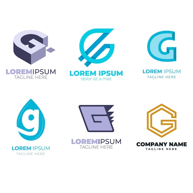 a collection of logos for g g
