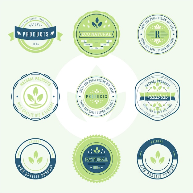 a collection of logos for organic produce