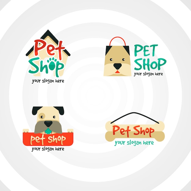 Vector collection of logos for pet companies