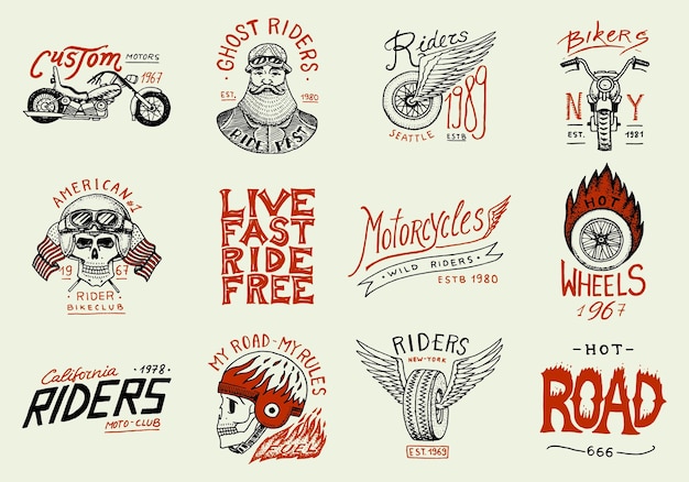 A collection of logos for the ride ride ride ride in the sky