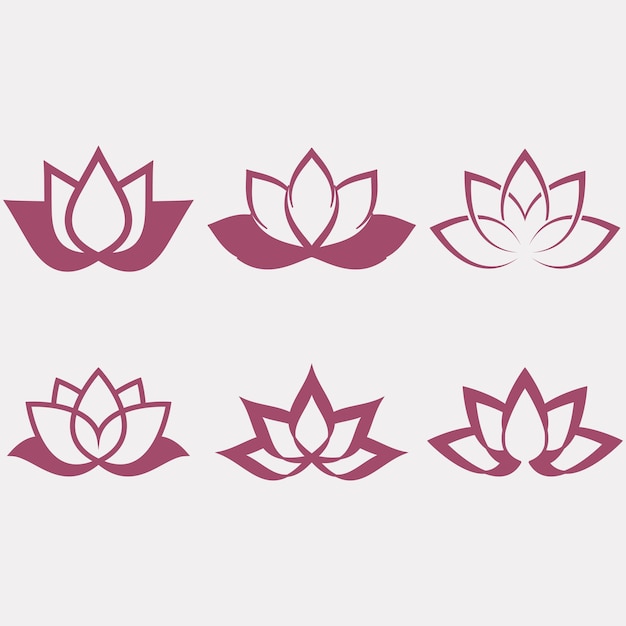 Коллекция логотипов цветов лотоса