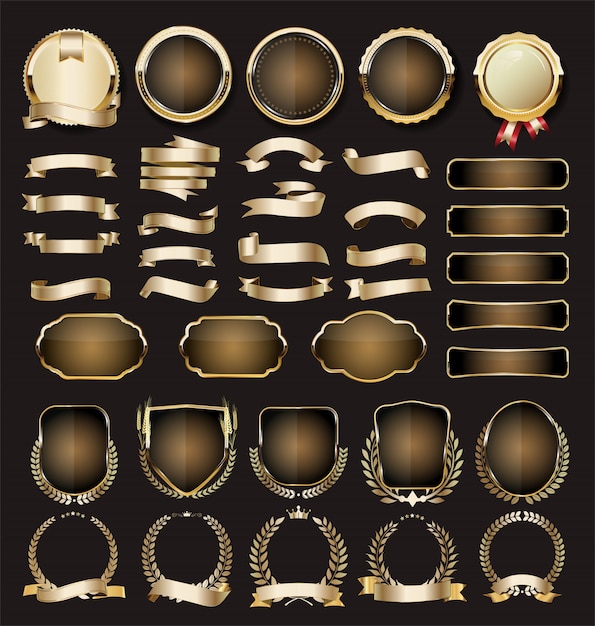 Collection of luxury golden