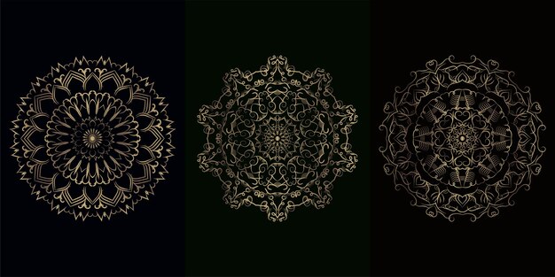 Collezione di ornamenti mandala