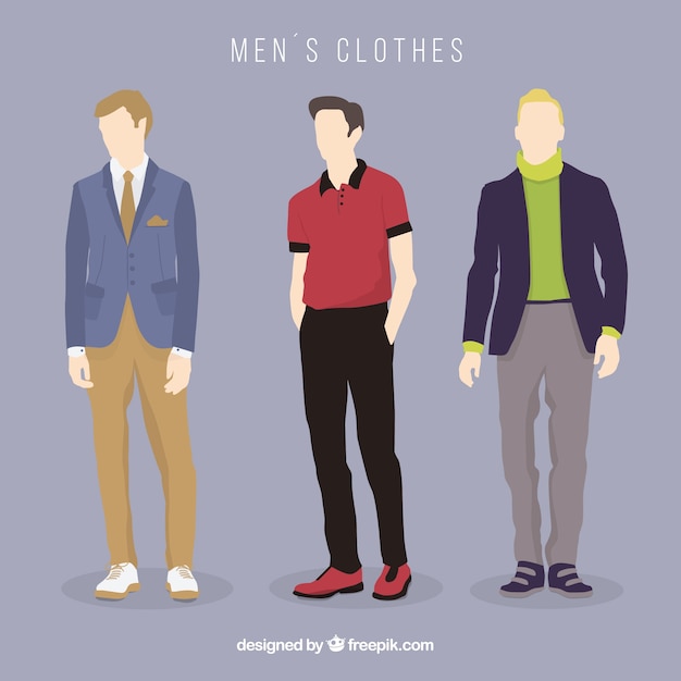 Vector collection of men's clothes