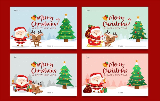 collection merry christmas cards