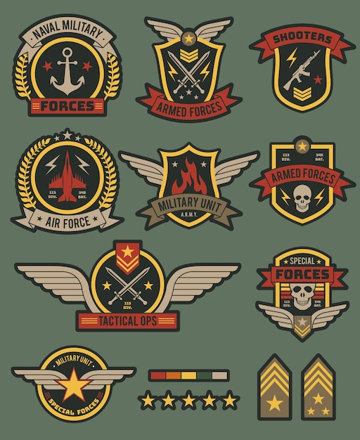 collection of Military army badges