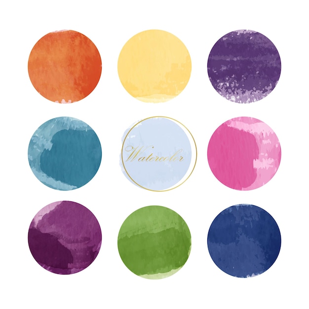 Vector collection of mixed watercolor paint