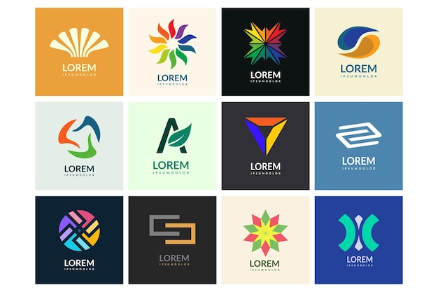 collection of modern abstract logo designs