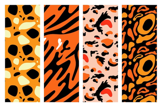 Collezione di moderni modelli di stampa animalier