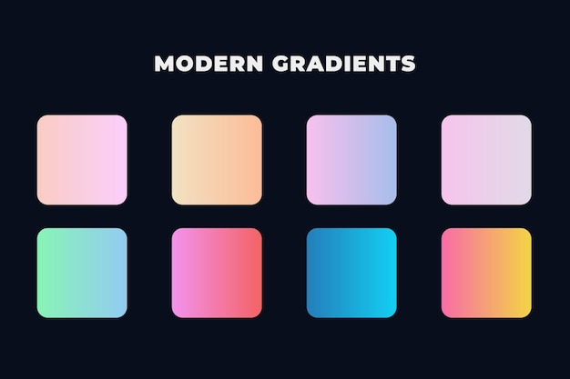 Premium Vector | Collection of modern dynamic gradient