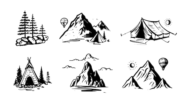 A collection of mountains with a mountain in the background.