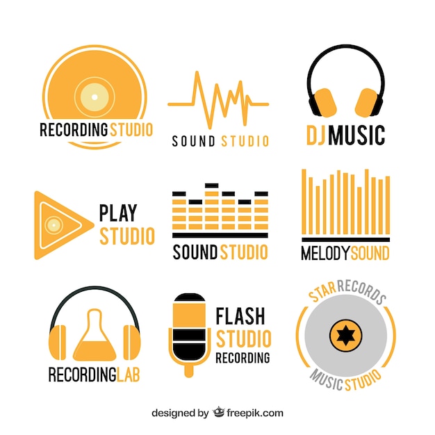 Collection of music logos