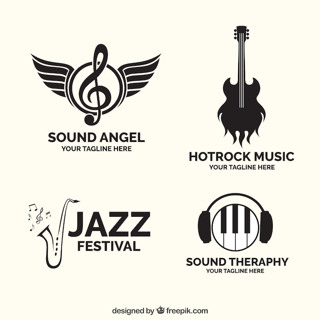 Collection of music logos