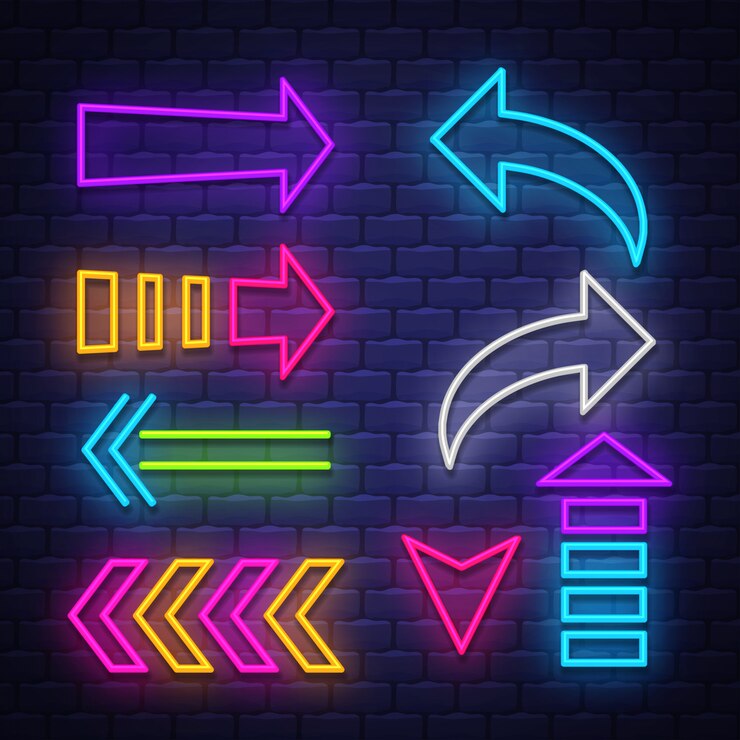 Collection neon arrows