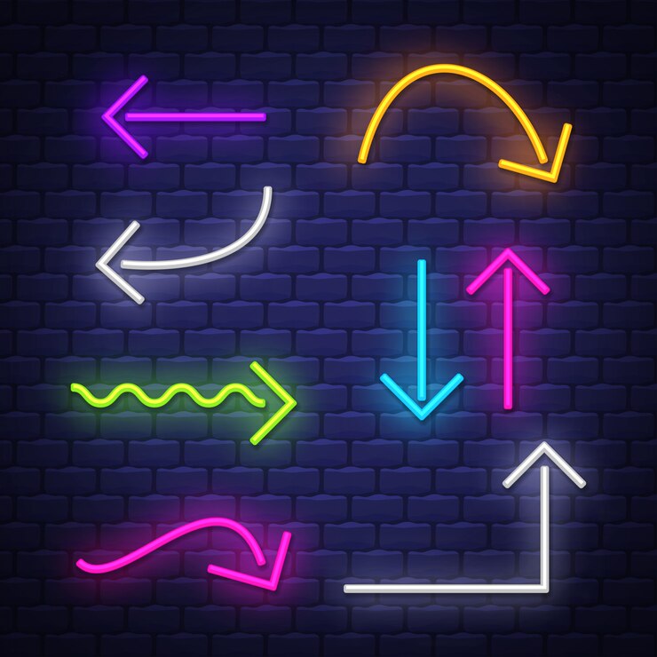 Collection neon arrows