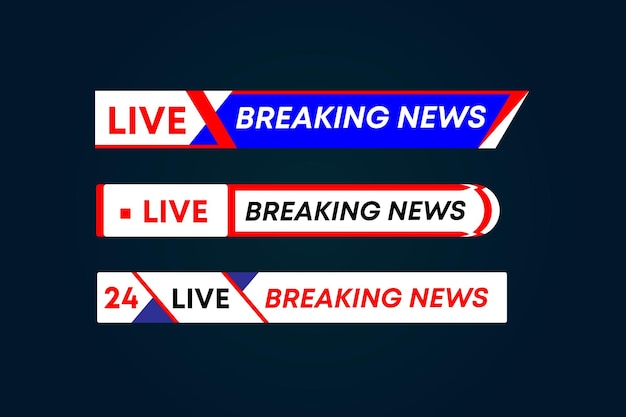 Collection of news lower third set template