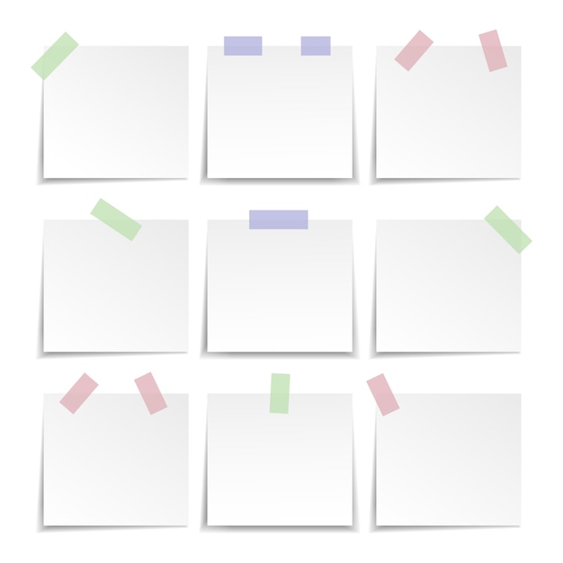 Collection of note paper, sticky note.illustration