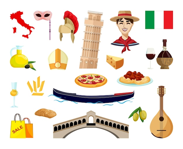 Collection of objects of Italia