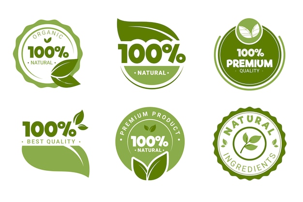 Коллекция 100% натуральной зеленой этикетки