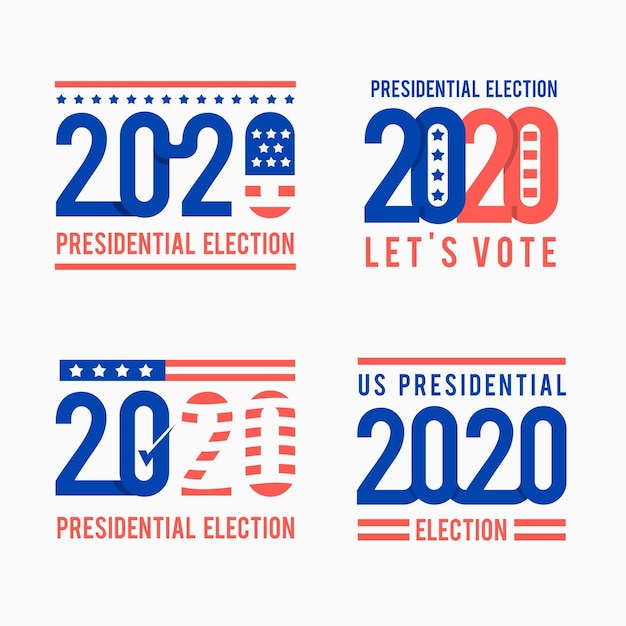 Коллекция логотипов президентских выборов 2020 года в сша