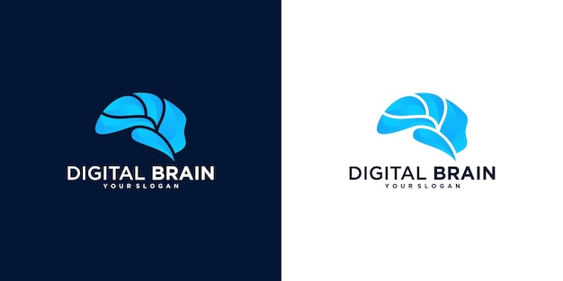 Коллекция абстрактного мозга логотип