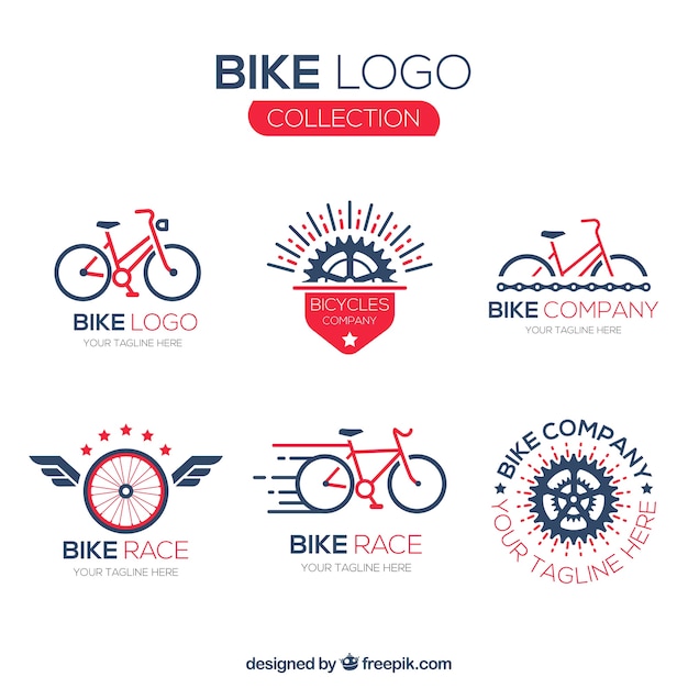 Коллекция велосипедных логотипов