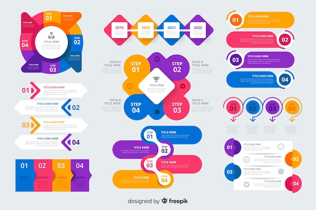 다채로운 Infographic 요소의 컬렉션