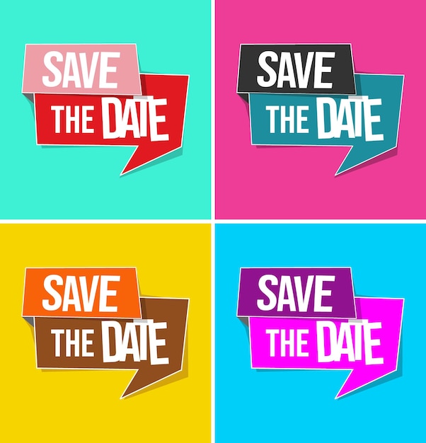 다채로운 스티커 컬렉션 Save The Date