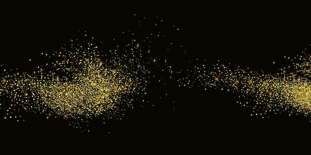 Вектор Коллекция мерцающих звезд с золотыми мерцающими вихрями блестящий дизайн блеска магическое движение