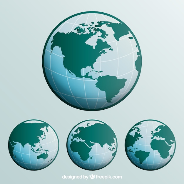 Vector collection of globe