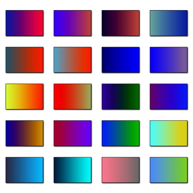 Коллекция образцов градиентов