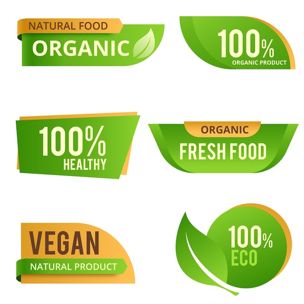 Коллекция зеленых здоровых органических натуральных эко-био пищевых продуктов