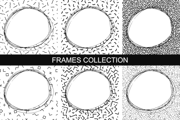 손으로 그린 프레임 컬렉션 현대적인 스타일의 패션 8090