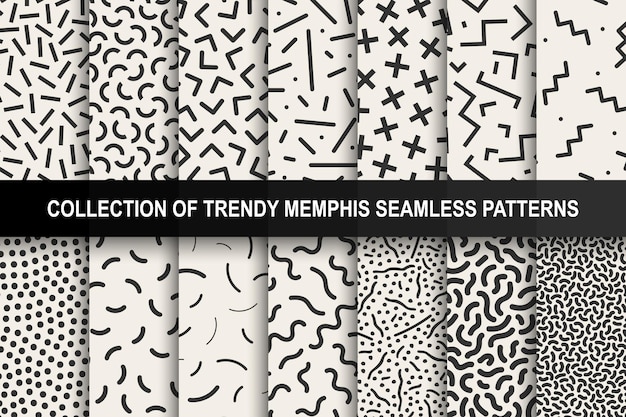 メンフィス・シームレス・パターンズ (memphis seamless patterns) は80年代のファッションのシームレスなパターンをスワッチ・パネル (swatches panel) で見つけることができます