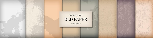 Коллекция текстур старой бумаги газета со старым гранжевым винтажным нечитаемым фоном текстуры бумаги ретро бумажный фон векторная иллюстрация
